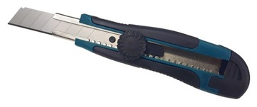 Nóż nożyk do tapet 18 mm gumowany z pokrętłem