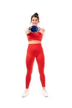 Damski komplet UniquYou Red M treningowy zestaw top legginsy HIT