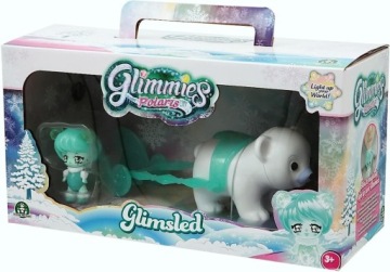 ИГРУШКА GLIMMIES POLARIS БЕЛЫЙ МЕДВЕДЬ С САНЯМИ