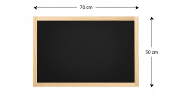 KREDOWA TABLICA 70X50 PION POZIOM DREWNIANA RAMA