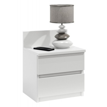 Szafka Nocna stolik do sypialni Półka Biały