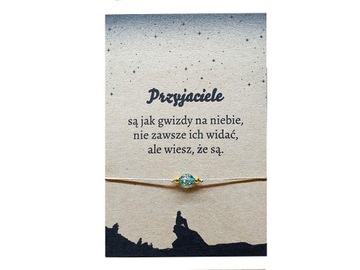 Bransoletka świecąca w ciemności Kartka Prezent