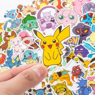 Naklejki Pokemony Anime TZ100 50 sztuk