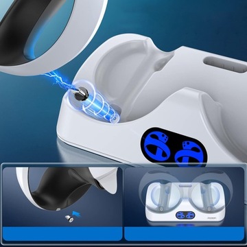 ЗАРЯДНАЯ СТАНЦИЯ С ВЕРТИКАЛЬНОЙ ПОДСТАВКОЙ 2В1 ДЛЯ PS VR 2