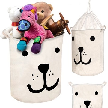 KOSZ NA ZABAWKI ZAMYKANY NA ŚCIĄGACZ POJEMNIK WOREK KLOCKI PRANIE ORGANIZER