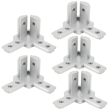 5шт 3-ходовой угловой разъем 90 градусов фитинги из цинкового сплава NM