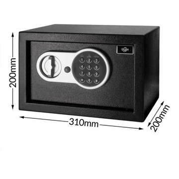 СЕЙФ, КАССЕТА ДЛЯ ДЕНЕГ, ЦИФРОВОЙ ЗАМОК, ЧЕРНЫЙ