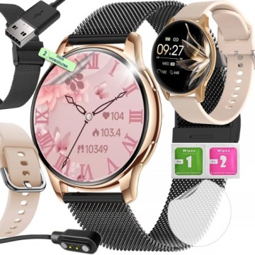 Chytré Hodinky Hodinky Pl Hovory Smart Watch Dámské Pink Limited Black