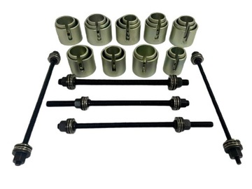 КОМПЛЕКТ СЪЕМНИКОВ ВТУЛКИ САЙЛЕНТБЛОКА, ПОДШИПНИК ПОВОРОТНОГО РЫЧАГА, ПРЕСС-АДАПТЕРЫ, 27 ШТ.