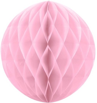 kula bibułowa XL duża 40 cm RÓZOWA JASNA wisząca