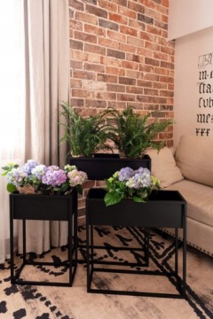 Металлическая подставка для цветов, подставка для цветов, 80х80см, белая коробка LOFT