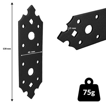 СОЕДИНИТЕЛЬ ПЛОСКИЙ ДЕКОРАТИВНЫЙ СТРОИТЕЛЬНЫЙ СОЕДИНИТЕЛЬ 130x40x2,5