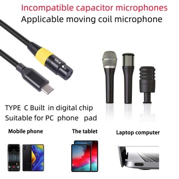 Кабель XLR — USB C, гибкий штекер типа C — XLR