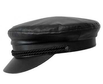 Czapka skórzana maciejówka Klasyk WITLEATHER