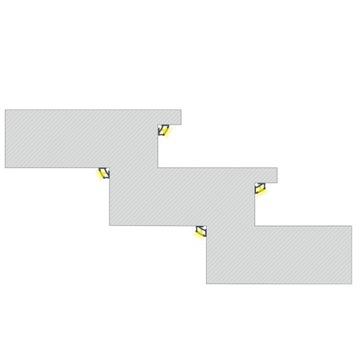 УГЛОВОЙ СВЕТОДИОДНЫЙ ПРОФИЛЬ 30°/60° H 2м + ЛАМПА, БЕЛАЯ