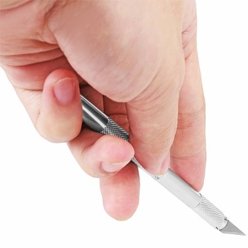 НАБОР СКАЛЬП 11 ТОЧНЫЙ ОСТРЫЙ СЕРЕБРЯНЫЙ МОДЕЛИРУЮЩИЙ НОЖ HT + 5 ЛЕЗВИЙ 11