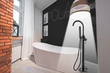 ОТДЕЛЬНОСТОЯЩИЙ НАПОЛЬНЫЙ СМЕСИТЕЛЬ ДЛЯ ВАННЫ, ЧЕРНЫЙ POLA