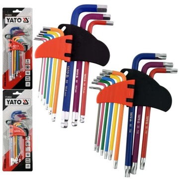 НАБОР ТОРКСОВЫХ КЛЮЧЕЙ YATO + ШАРИКОВЫЕ КЛЮЧИ ШЕСТИГРАННЫЕ, ДЛИННЫЕ T10-T50 1,5-10 18шт.