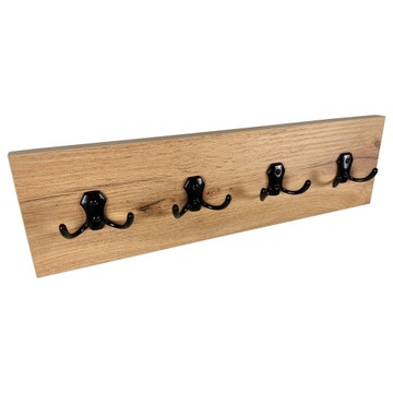 WIESZAK 60 CM ŚCIENNY LOFT DĄB WOTAN CZARNY zmontowany gotowy złożony