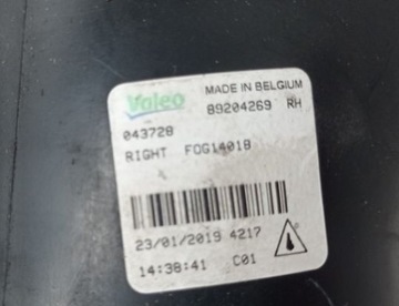 HALOGEN NÁRAZNÍKU PRAVÝ PŘEDNÍ VW TOUAREG I 7L VALEO 89204269