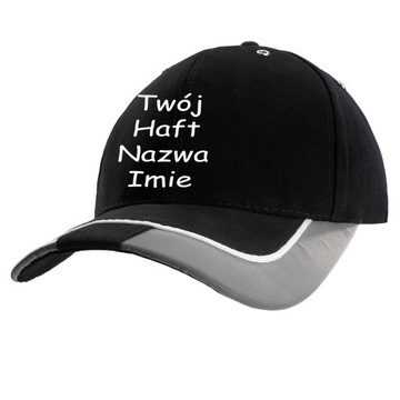 CZAPKA BEJSBOLÓWKA ODBLASKOWA HAFT WŁASNY NADRUK