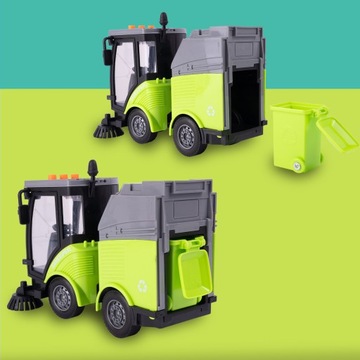 ГРУЗОВИК МУСОРОВОЗ АВТОМОБИЛЬНАЯ ПОДМЕТАТЕЛЬНАЯ МАШИНА СВЕТОДИОДНЫЕ ФОНАРИ ДЛЯ ДЕТЕЙ