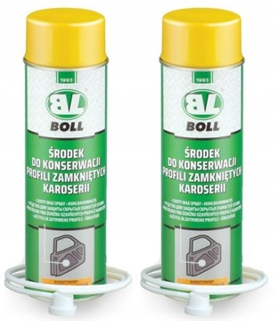 2x BOLL - ŚRODEK DO KONSERWACJI PROFILI ZAMKNIĘTYCH BURSZTYNOWY SPRAY 500ML