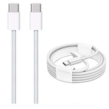 SZYBKI KABEL USB-C TYP C 60W PRZEWÓD MOCNY W OPLOCIE 200 CM 2M