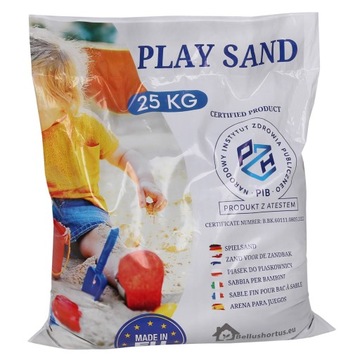 Песок для песочницы, мытый, чистый, сертификат 25 кг.