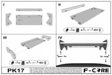 Półka TIR środkowa MAN L2000 (LE) 1994-2005 welur