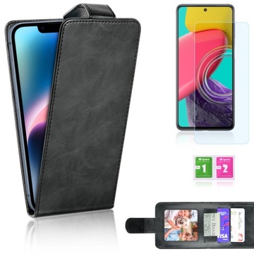 Etui kabura otwierana do dołu + SZKŁO na OPPO A38