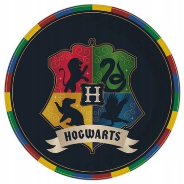 Talerzyki PAPIEROWE HARRY POTTER HOGWART urodziny
