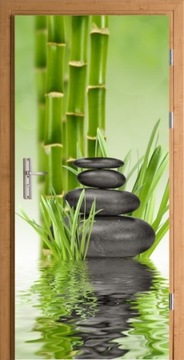 FOTOTAPETA SAMPRZYLEPNA NA DRZWI SPA ZEN KAMIENIE