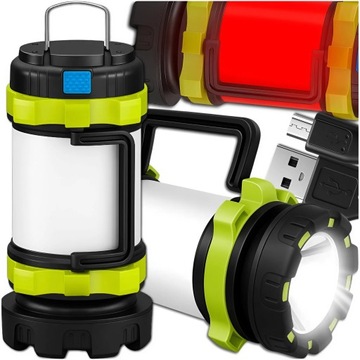 LATARKA KEMPINGOWA TURYSTYCZNA LED LAMPA PODRĘCZNA SZPERACZ DO POWIESZENIA