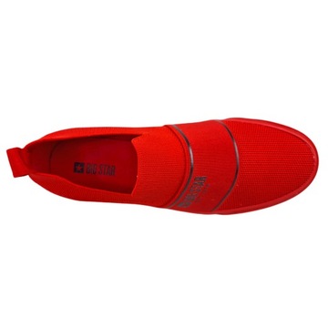 trampki Big Star damskie czerwone slip on JJ274094 R38