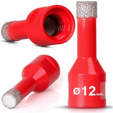 OTWORNICA DO GRESU 12 mm DIAMENTOWA WIERTŁO GLAZURY PŁYTEK KORONKA M14