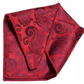 КРАСНО-БОРДОВЫЙ нагрудный платок с окантовкой