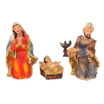 11x Figurki do szopki bożonarodzeniowej, figura religijna, ozdoba do szopki Jezusa