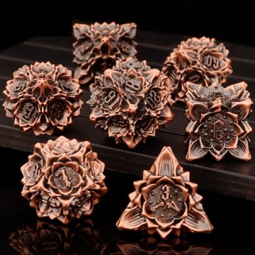 НАБОР BOTANICA ARCANUM ИЗ 7 МЕТАЛЛИЧЕСКИХ КУБИКОВ ДЛЯ РПГ