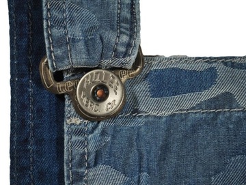 LEE spodnie ogrodniczki BLUE jeans BIB SHORT_ S
