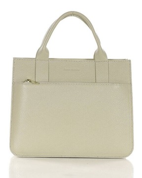 Женский кожаный футляр, женская сумочка кремово-бежевого цвета - MARCO MAZZINI 412c