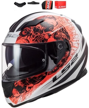 LS2 FF320 STREAM EVO THRONE WHITE ORANGE KASK M