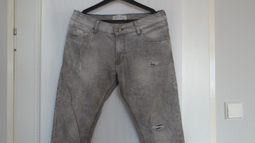 Spodnie jeansowe ZARA szare, rozm. 38