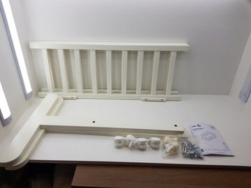 ŁÓŻECZKO DOSTAWNE KOŁYSKA DREWNIANA Z MATERACEM 40X90CM ROBA !OPIS!