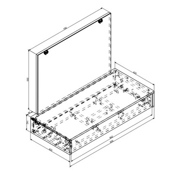 TOALETKA WISZĄCA Z LED I ŁAWKĄ BIEL VICCO ALESSIA