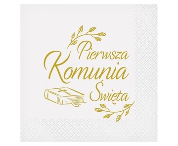 Serwetki papierowe, komunijne - Biblia, 20 szt.
