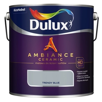 FARBA CERAMICZNA DULUX AMBIANCE- trendy blue, 2.5l