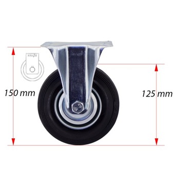 KOMPLET 4 SZT. KÓŁ fi 125 wózek regał 4x3STGU125