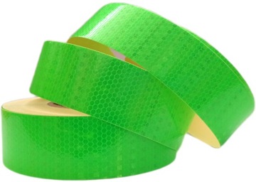 TAŚMA ODBLASKOWA SAMOPRZYLEPNA NAKLEJKA ODBLASK PRZYKLEJANY ZIELONA FOLIA