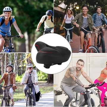 WYGODNE SIODEŁKO ROWEROWE SZEROKIE PIANKA MIĘKKIE WYSOKO ELASTYCZNA